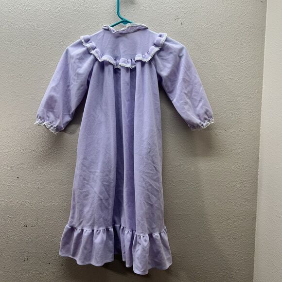 VTG IC Isaac Carrico 90s Cottagecore Prairie Fleece Flannel Nightgown Floral 5T - Picture 6 of 6